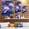 Designart - Blue Lotus Oil Painting - Floral Art Canvas Print